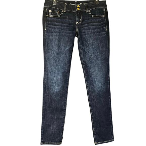 AMERICAN EAGLE OUTFITTERS Super Skinny Jeans Dark Wash Denim, Size 4 - Picture 1 of 5